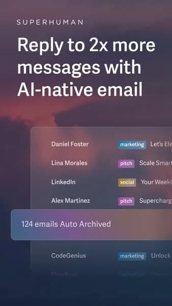 Superhuman — AI Email UI Mockup