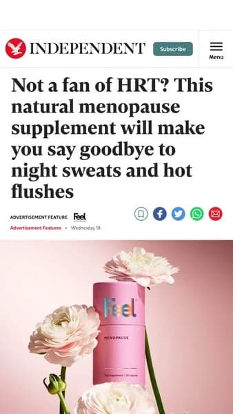 Feel Menopause Supplement — Native Article Product Shot