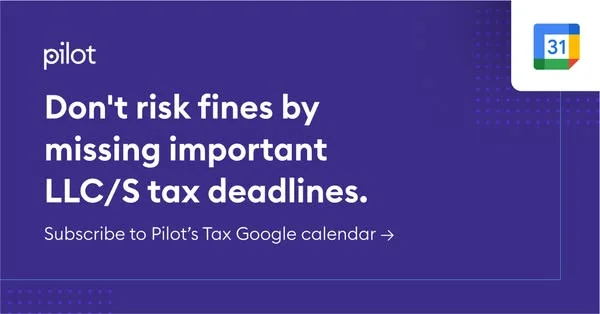 Pilot Tax Deadlines — Bold Text Layout