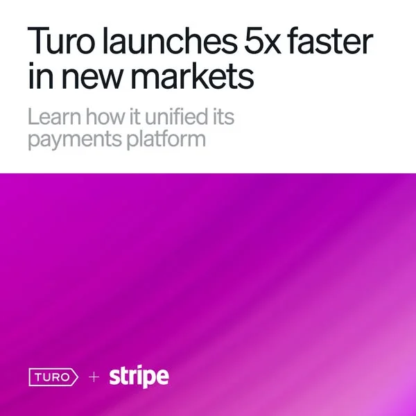 Stripe & Turo — Bold Text & Gradient