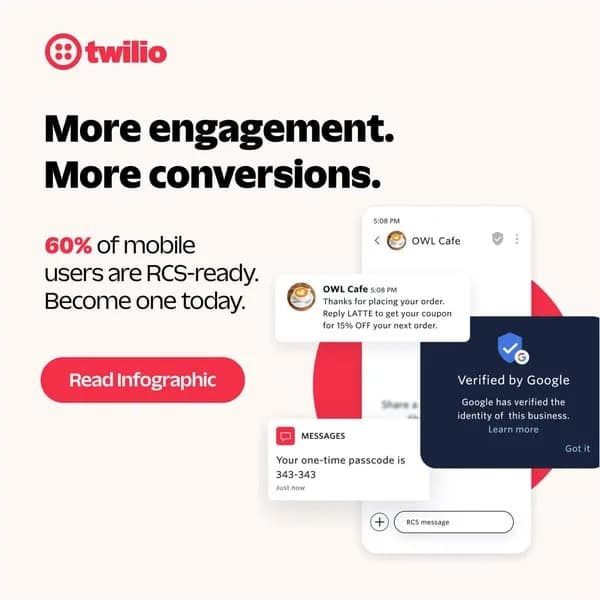 Twilio RCS — Benefit-Driven UI Mockup