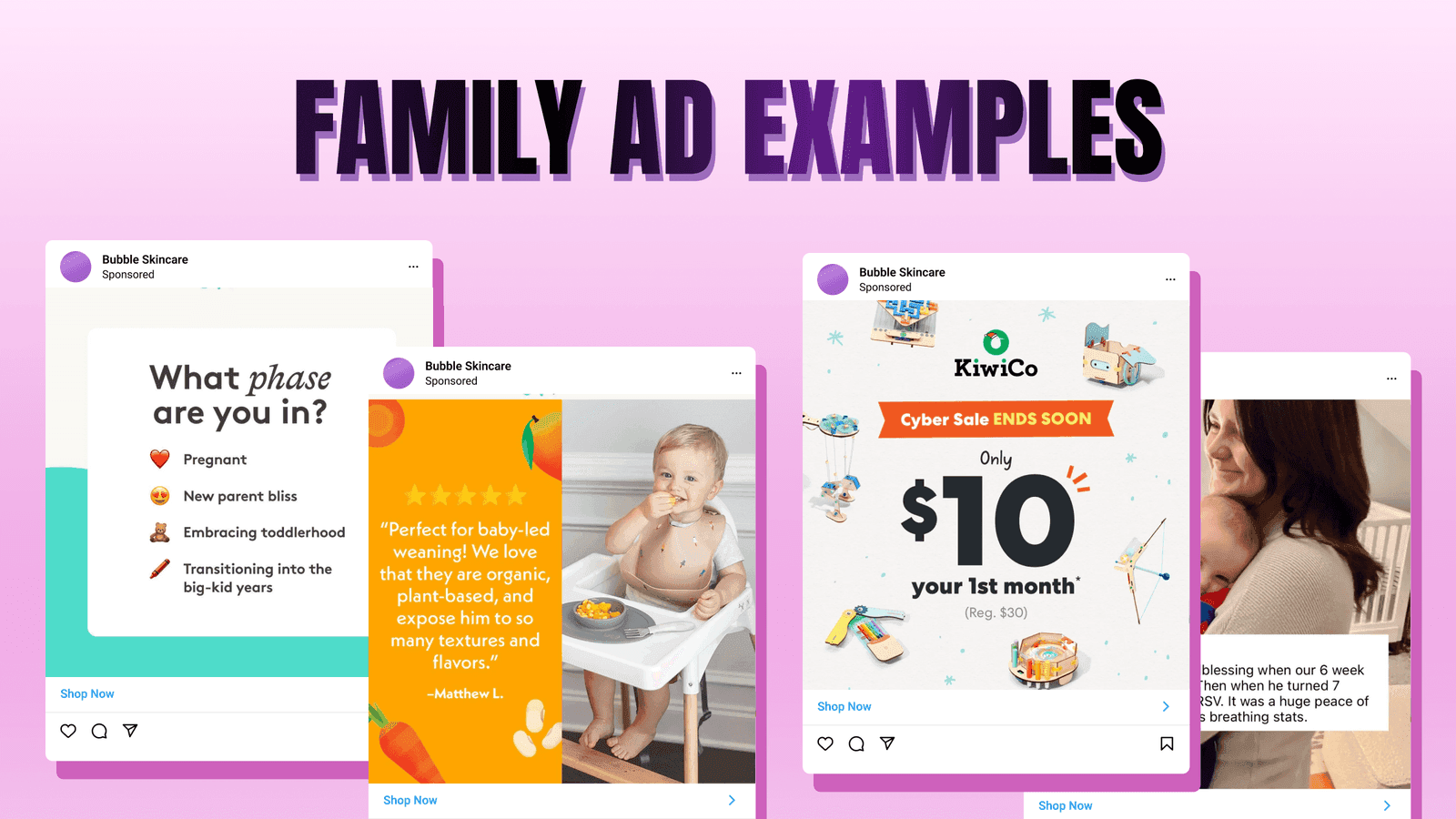 Family ad examples worth cloning, not just admiring