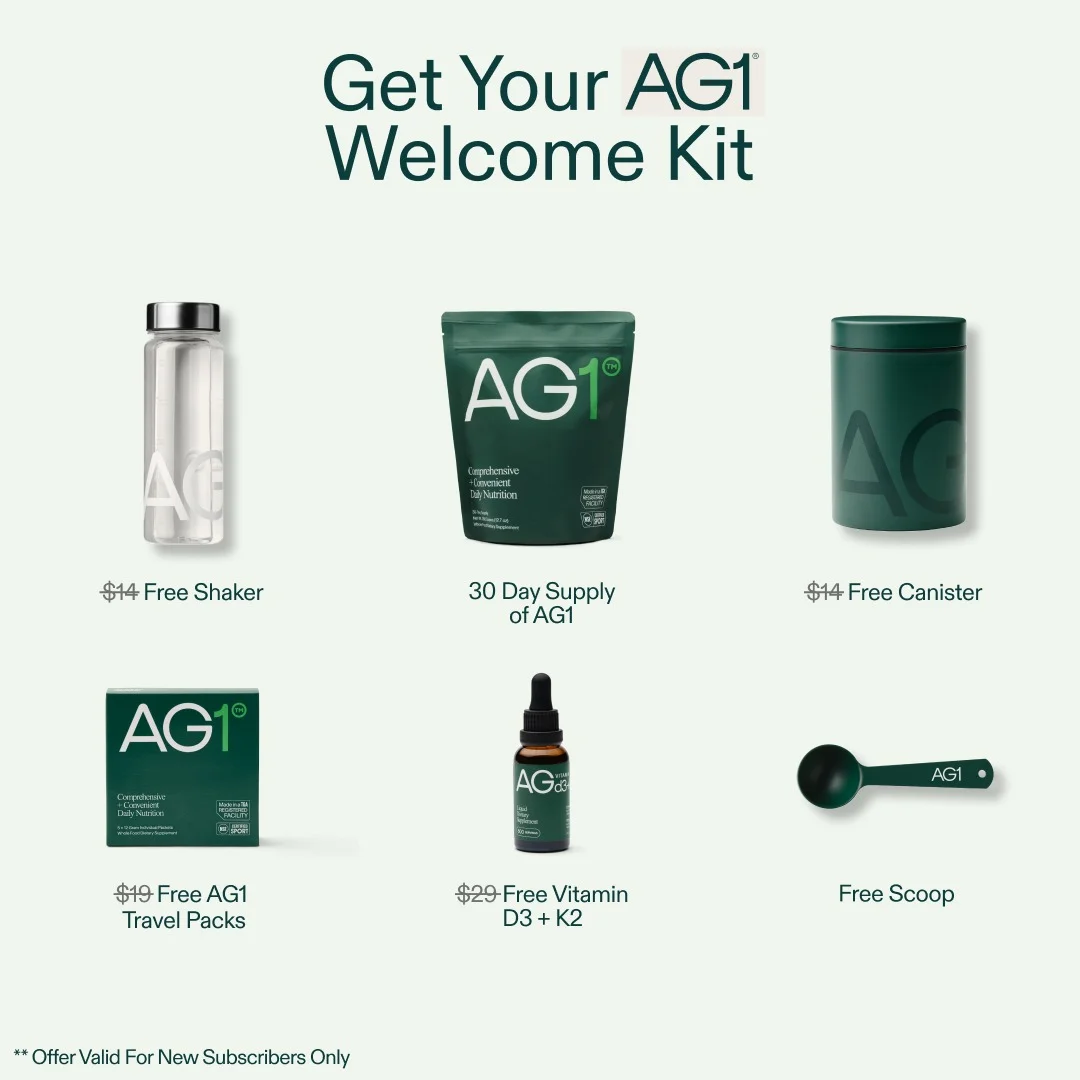 AG1 Welcome Kit — Product Grid Layout
