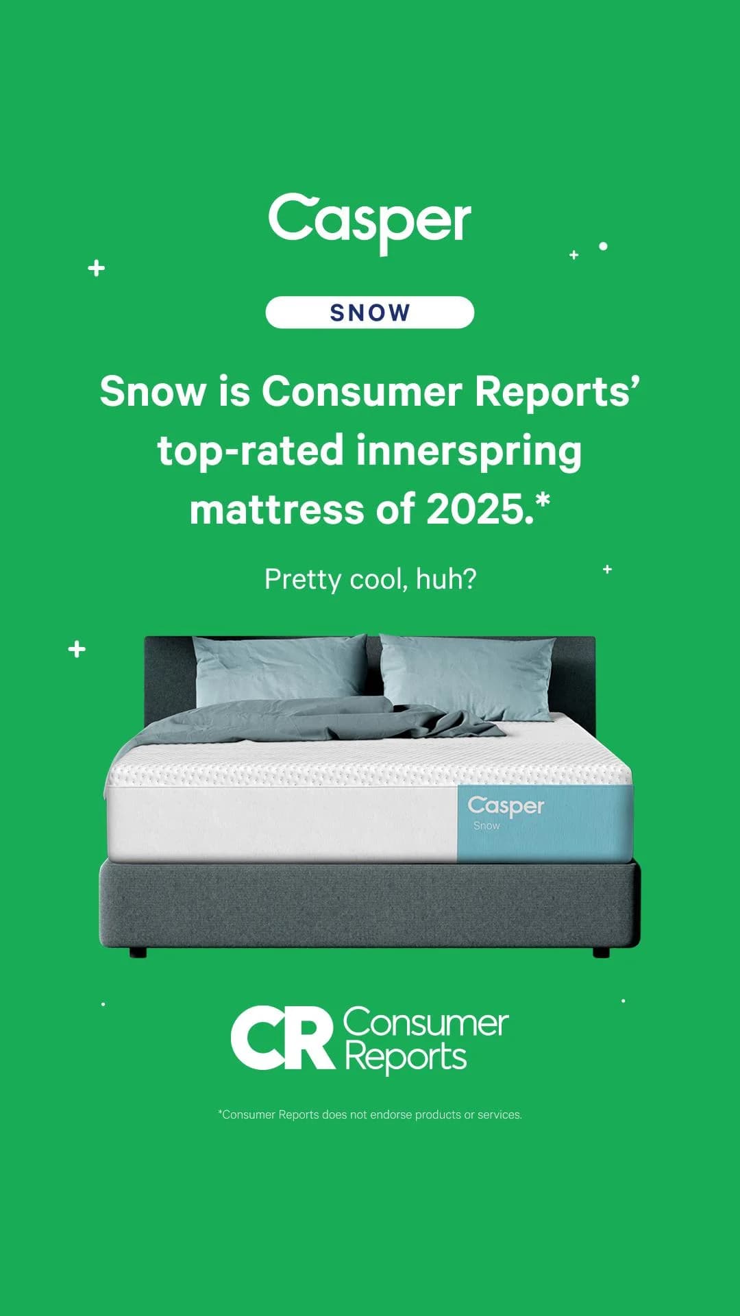 Casper Snow — Bold Mattress Hero Shot
