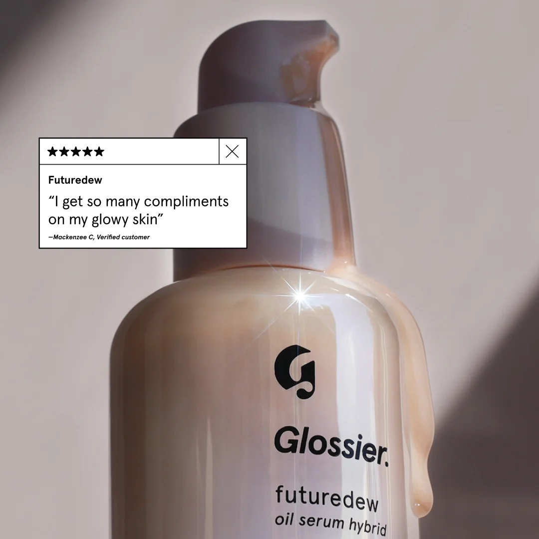 Glossier Futuredew — Product Testimonial Close-up - instagram ad example for Instagram