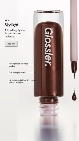 Glossier Skylight — Product Hero with Features - instagram ad example for Instagram