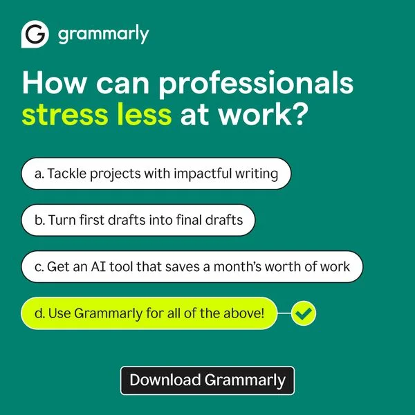 Grammarly — Interactive Quiz Layout