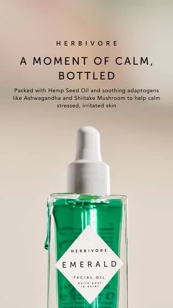 Herbivore Emerald Oil — Minimalist Hero Shot
