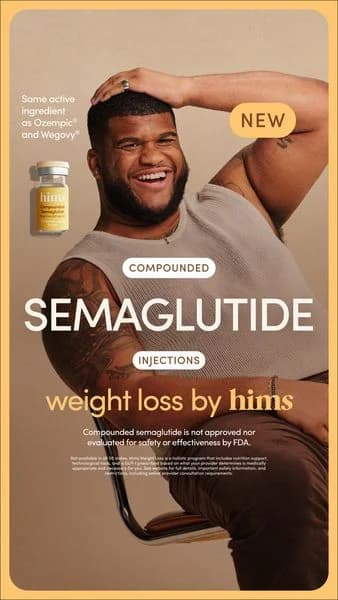 Hims Semaglutide — Confident Lifestyle Shot - instagram ad example for Instagram