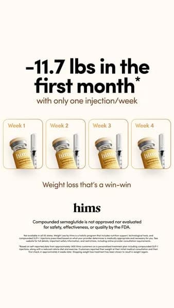 Hims Weight Loss — Bold Result & Product Sequence - instagram ad example for Instagram