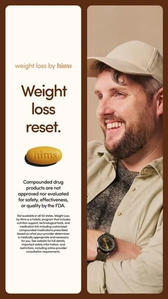 Hims Weight Loss — Split Screen Lifestyle - instagram ad example for Instagram