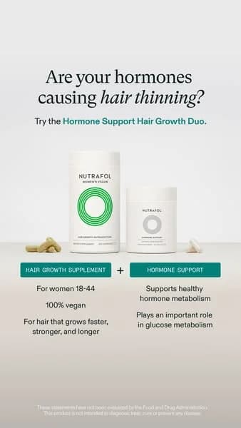 Nutrafol Hormone Support — Product Duo with Benefits - instagram ad example for Instagram