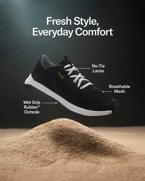 OluKai Shoe — Feature-Focused Hero Shot - footwear ad example for Instagram