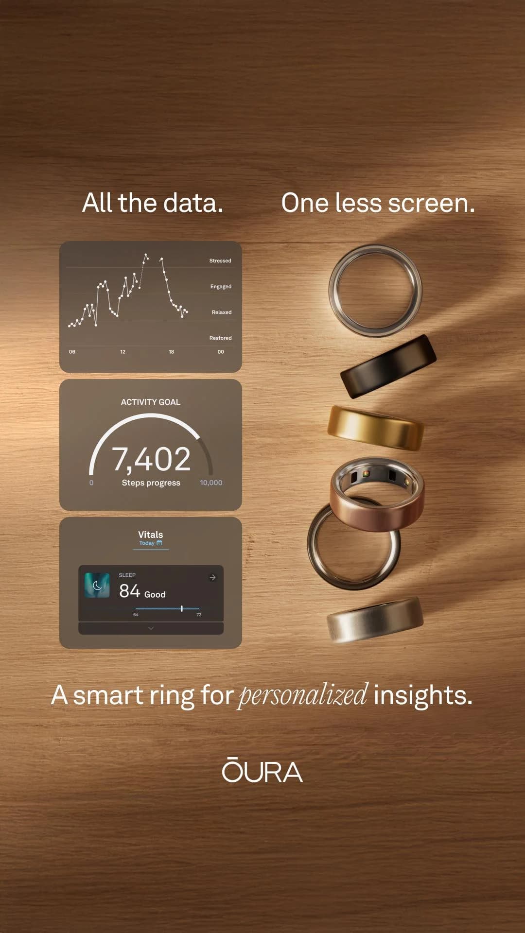 Oura Ring — Data & Product Grid - fashion ad example for Instagram