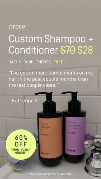 Prose Custom Haircare — Bathroom Testimonial Layout