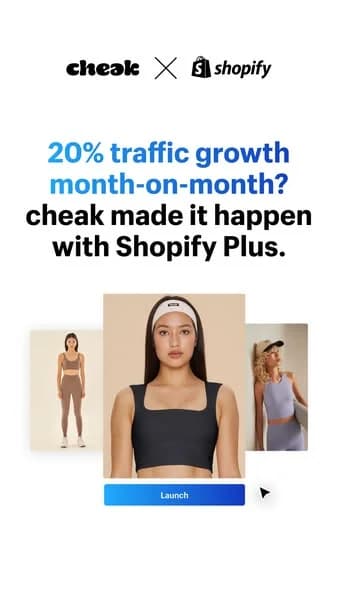 Shopify Cheak — Case Study UI Mockup - fashion ad example for Instagram