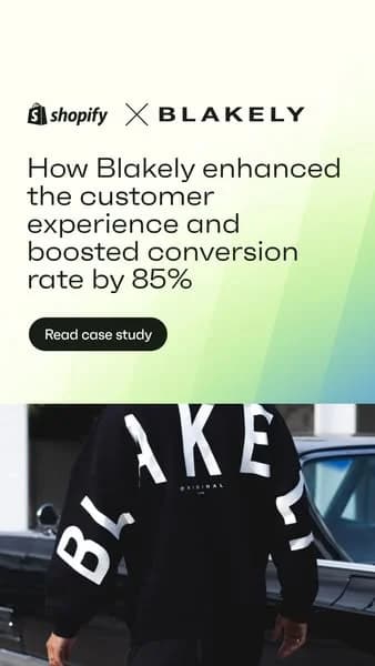 Shopify x Blakely — Split Screen Case Study - fashion ad example for Instagram