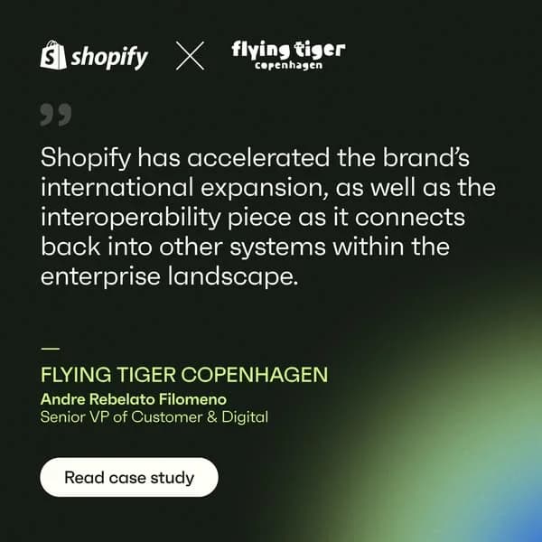 Shopify x Flying Tiger — Testimonial Quote Layout