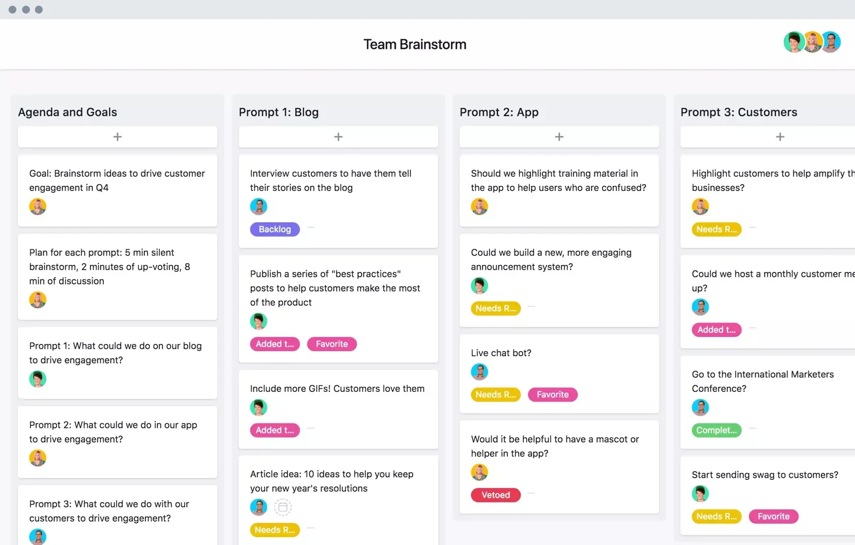 Team Brainstorm — SaaS UI Mockup - saas & tech ad example for Facebook