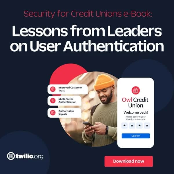 Twilio User Authentication e-Book — UI Mockup - saas & tech ad example for Facebook
