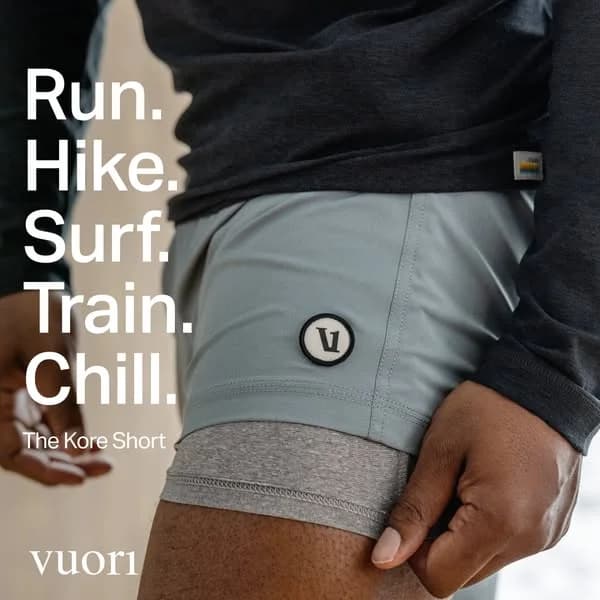 Vuori Kore Short — Lifestyle Activity List - fashion ad example for Instagram
