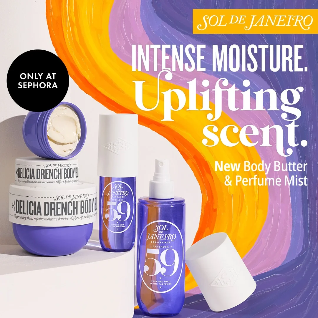Sol de Janeiro Delicia Drench product launch skincare ad