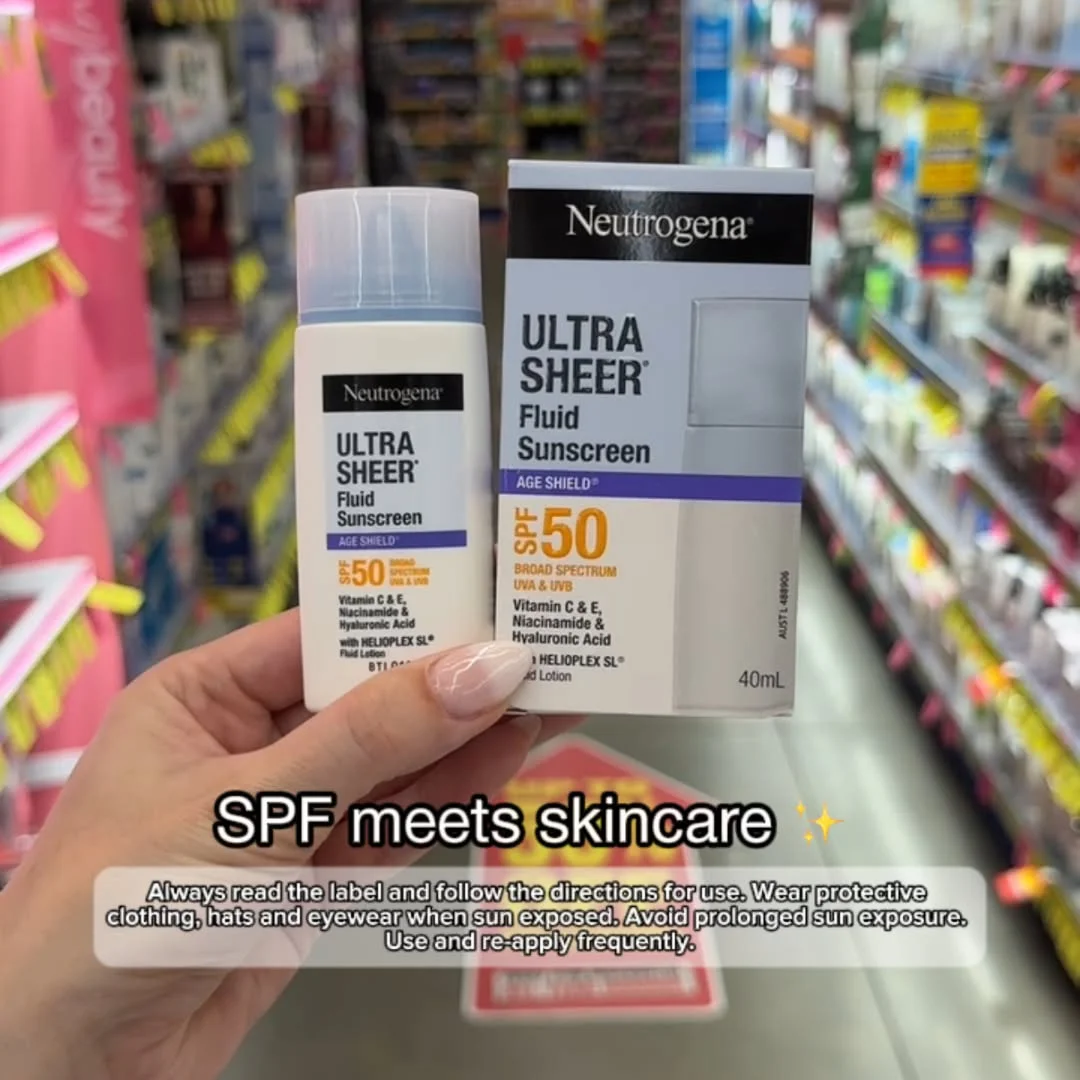 Neutrogena Ultra Sheer handheld product skincare ad