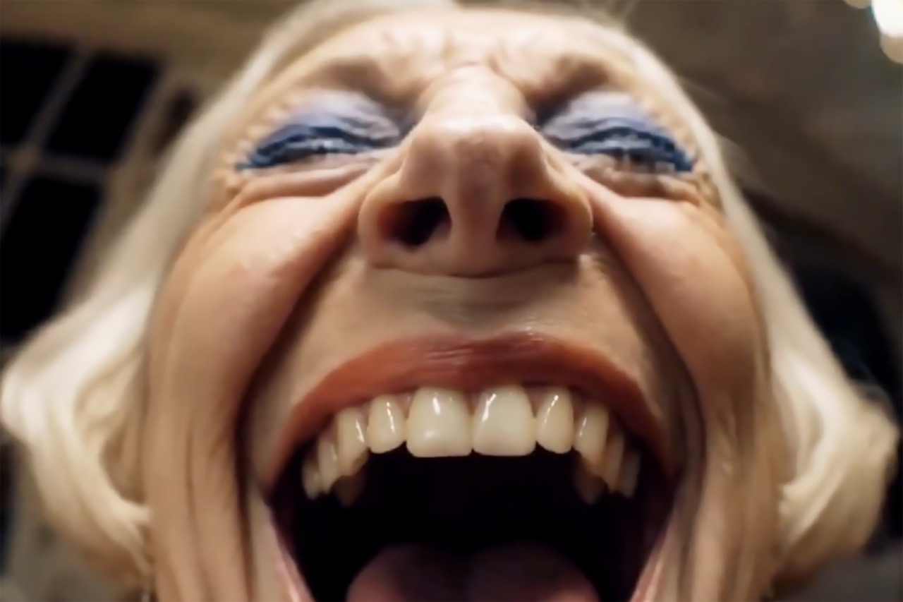 McDonald's Netherlands AI-generated Christmas ad still: a screaming AI-generated woman